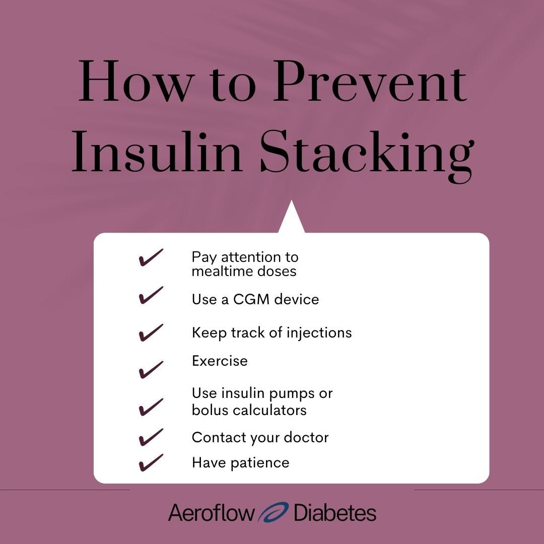 How to prevent insulin stacking