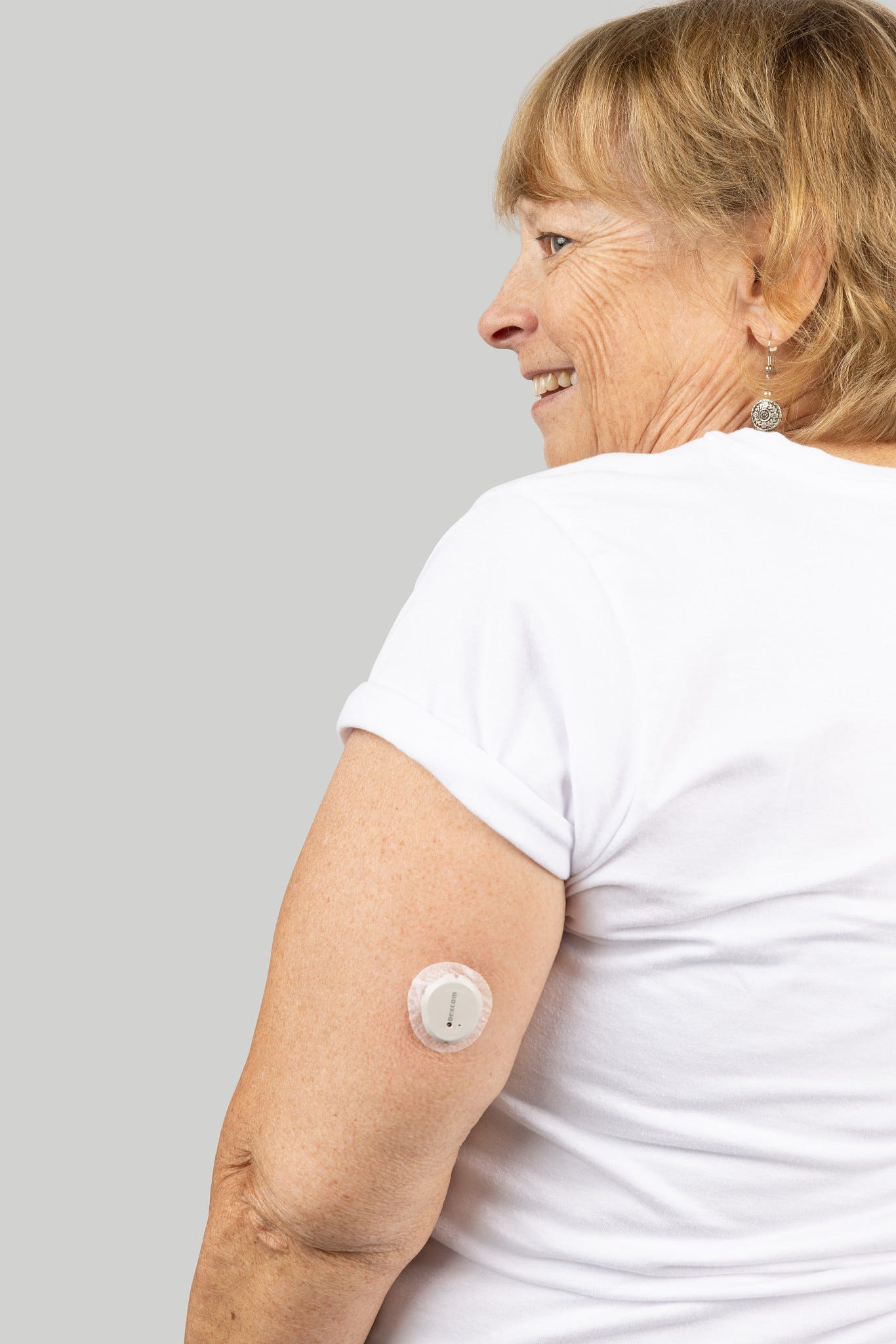 Woman wearing a CGM